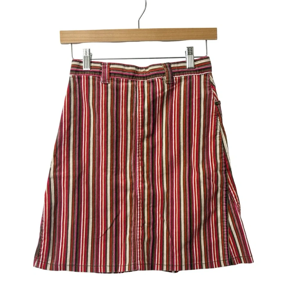 The Children's Place red Corduroy striped bohemian Y2K skirt Size 10‎